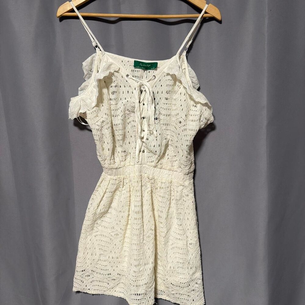 Signature-8 Women's Cream and White Dress